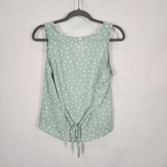 DNA Couture Button Front Tank Blouse in sage green‎ - Size XL - Picture 3 of 7